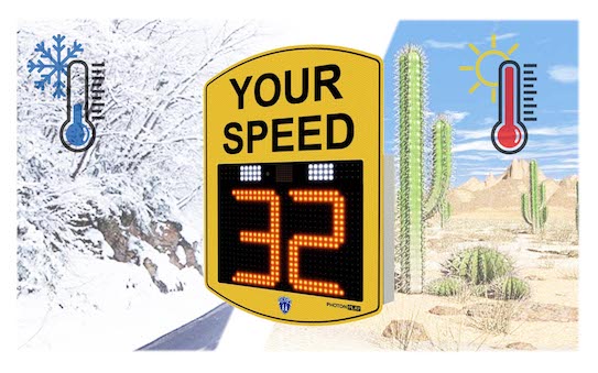 weather resistant radar speed signs